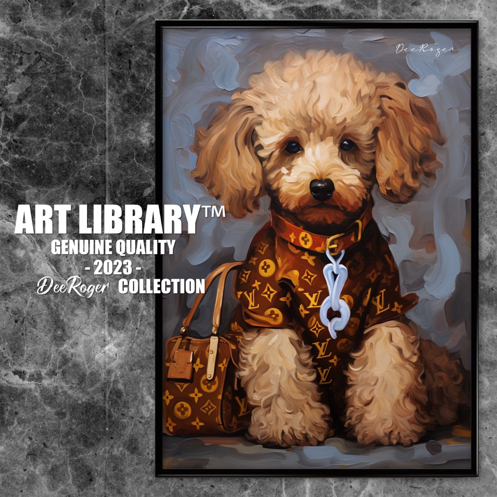 Louis Vuitton Dog Art 額付き ドッグ アートポスター 犬 トイ