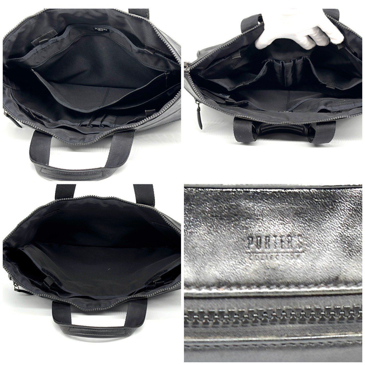 PORTER ポーター レザー ビジネスバッグ ハンドバック ブラック A4 実用と品の両立】 PORTER ポーター レザー ハンドバッグ