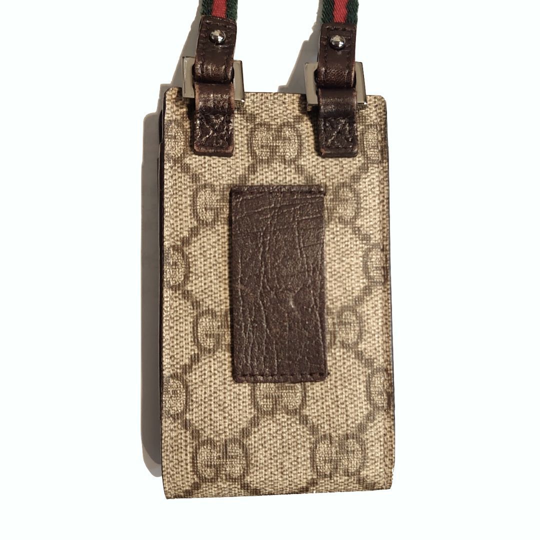 GUCCI グッチ GGキャンバス ミニポーチ ネックポーチ ケース シェリー