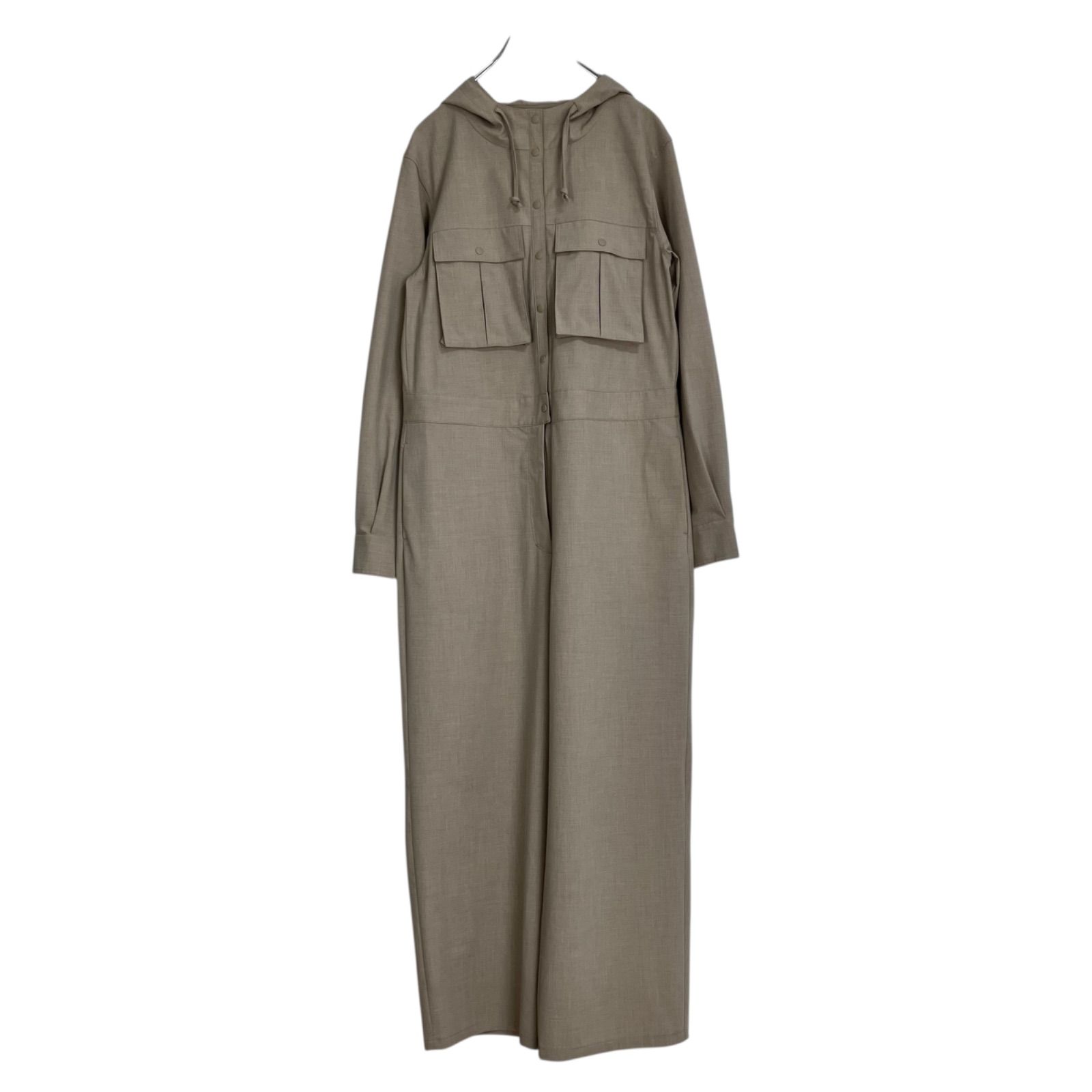 THE PAUSE 2025SS フーディージャンプスーツ F ライトベージュ Whim Gazette ウィムガゼット ポーズ つなぎ オールインワン フード付き WGP1051109A0001