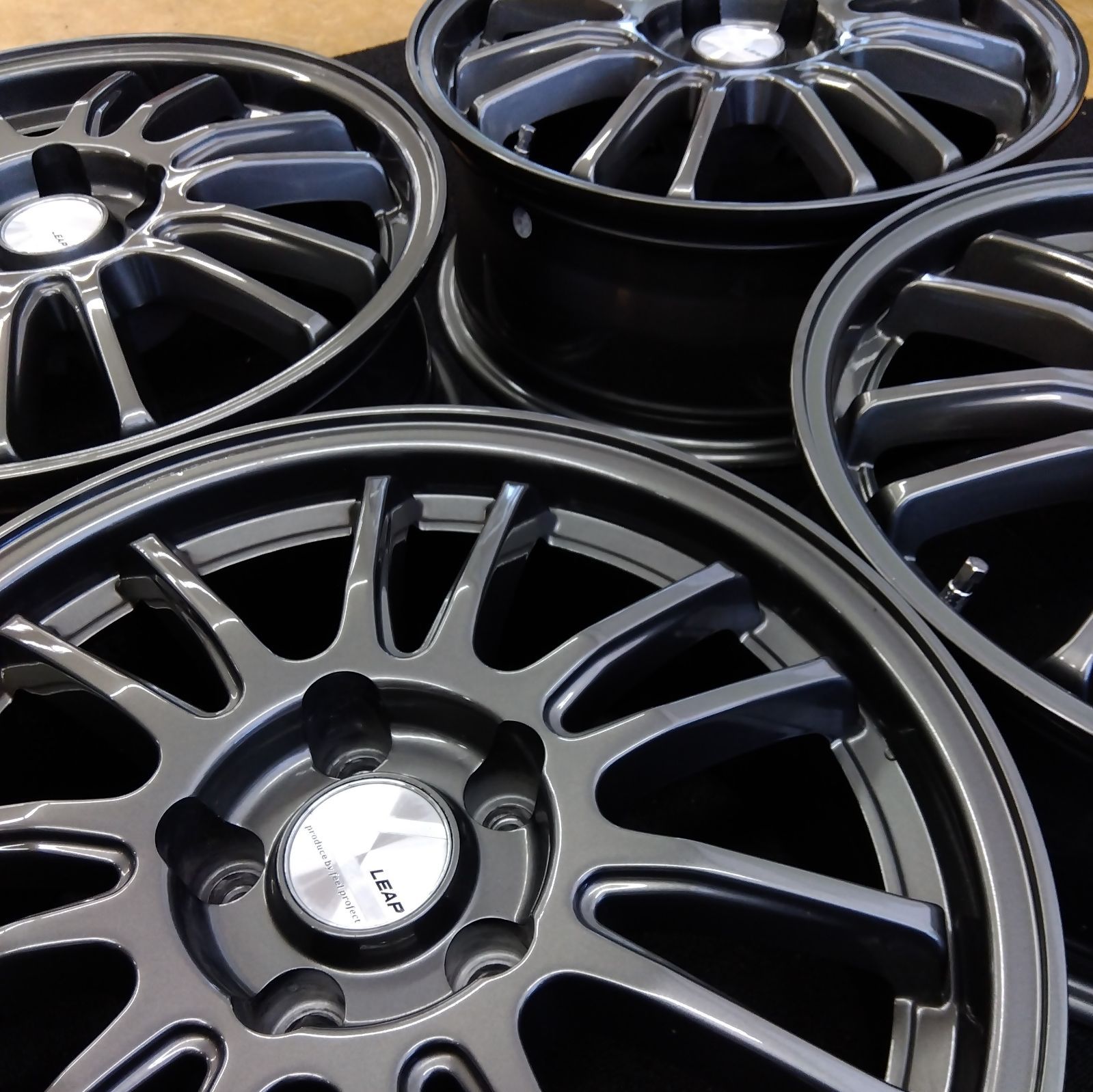 送料無料】【17×7.0J＋38】中古美品 ホイール 4本セット ビレット 