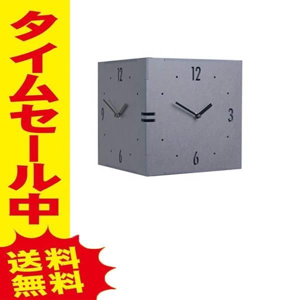 安心の コーナー両面時計 ハンドメード 木製両面壁掛け時計 おしゃれ