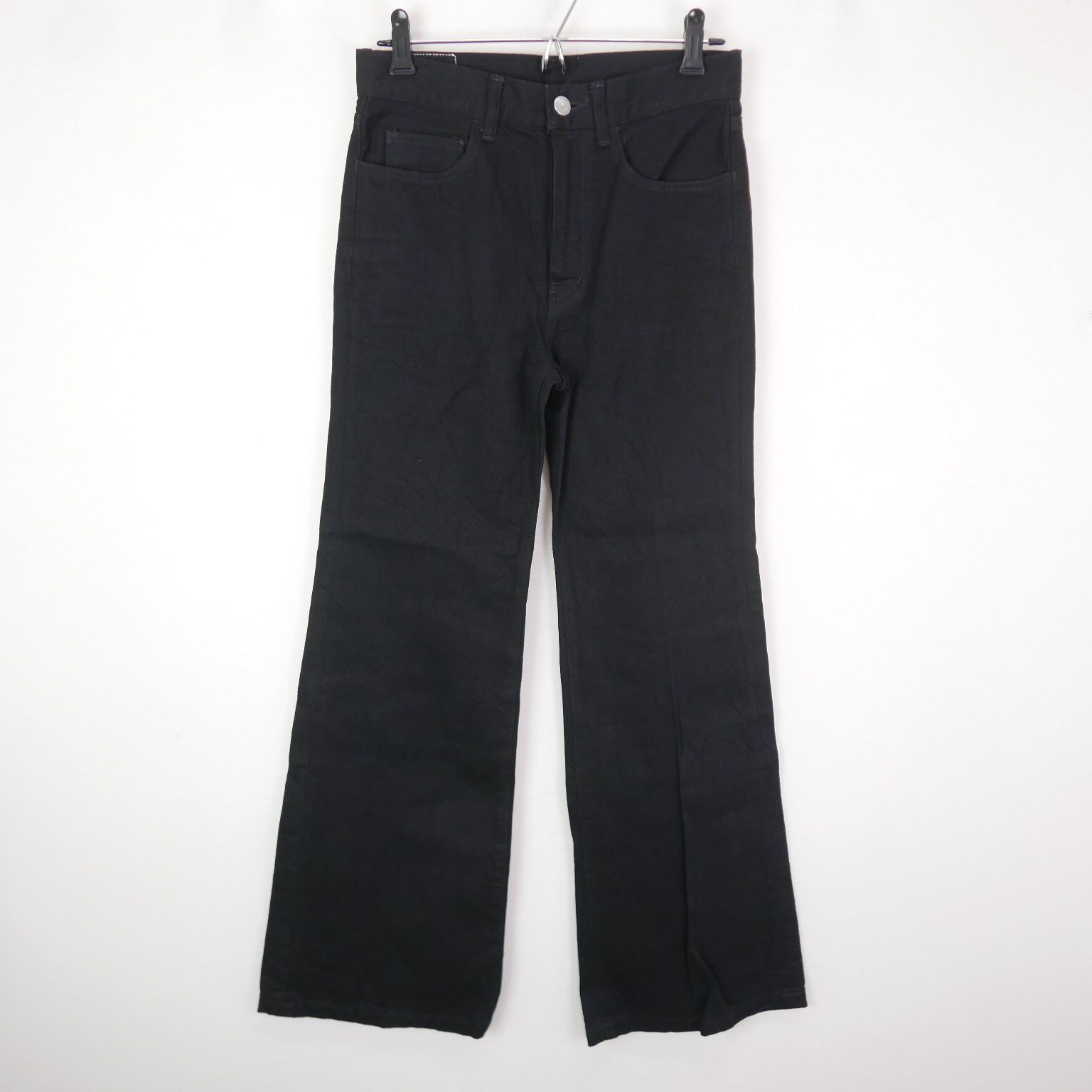 jonnlynx ジョンリンクス flare denim レディース フレア デニム BLACK