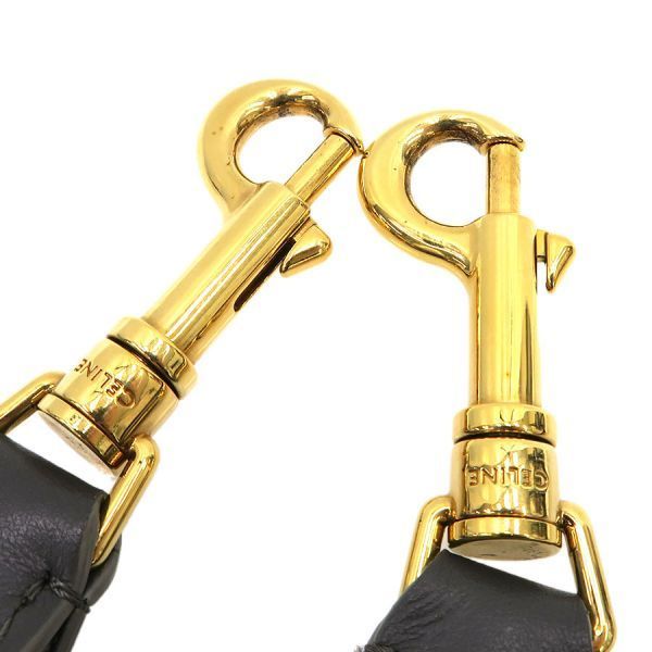 極美品✨ セリーヌ ジャガード ロングストラップ ウール グレー ゴールド金具 セリーヌ CELINE ジャガードロング 49S012AEP.38AW ストラップ