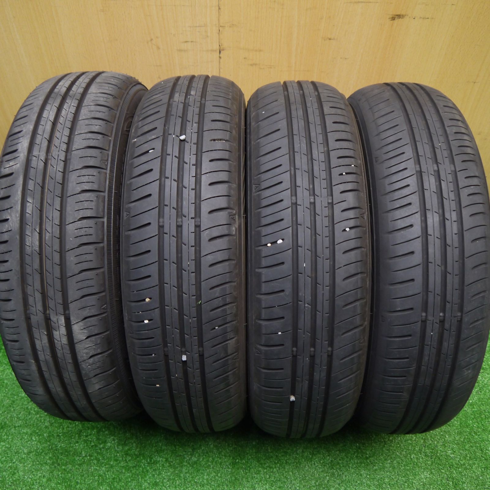 バリ溝 24年 ほぼ10分 155|65R14 ダンロップ エナセーブ EC350 タイヤ 14インチ N-BOX デイズ ワゴンR タント 等 5101405Hノタ