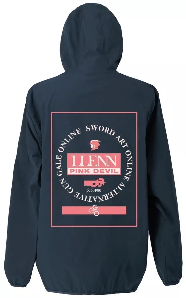 アウターウェア レンモチーフ ドライストレッチフードジャケット ブラック ユニセックスLサイズ ソードアート オンライン オルタナティブ ガンゲイル オンラインII