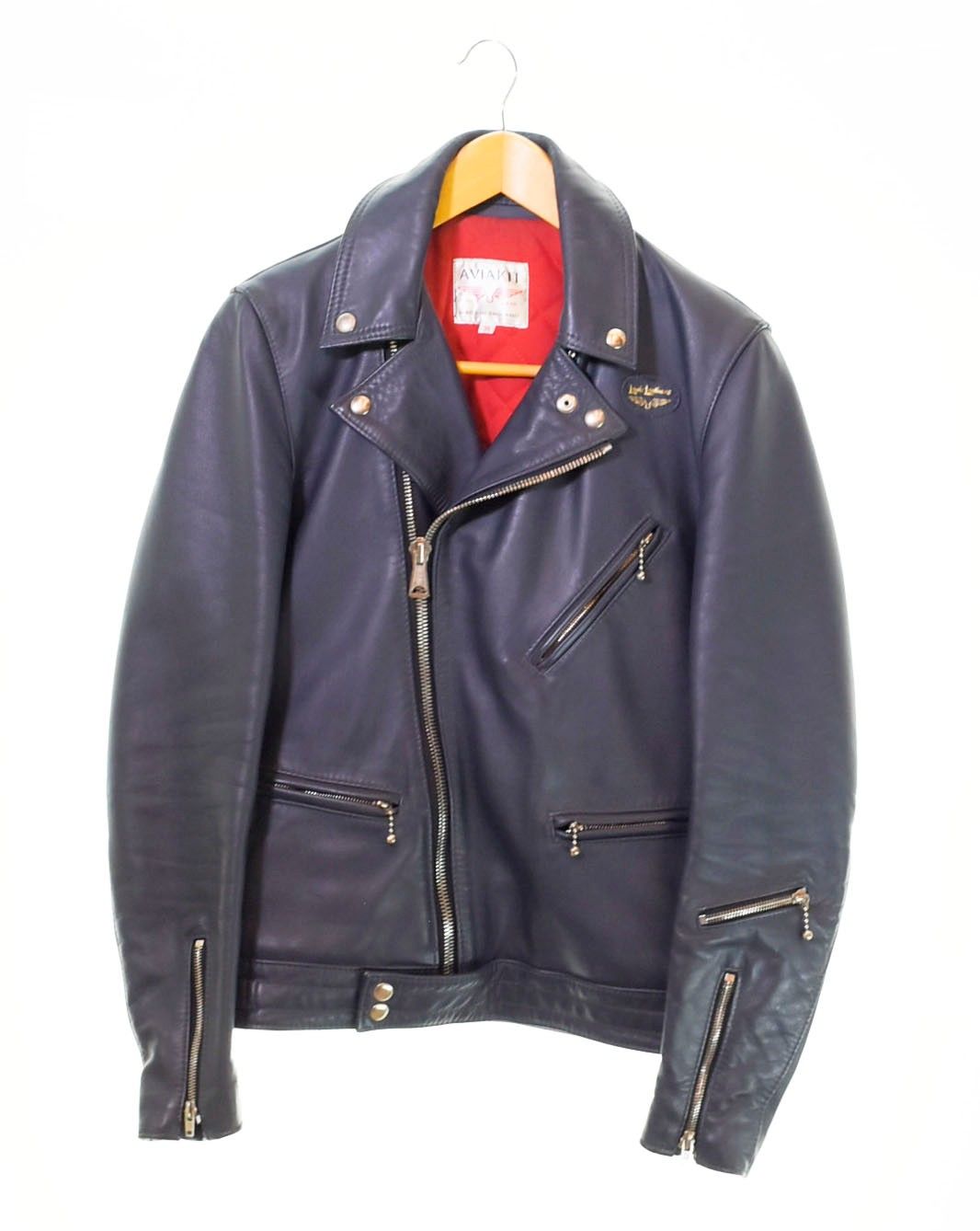ルイスレザー Lewis Leathers 441 Cyclone サイクロン レザー ライダース ジャケット 36 ジャケット ネイビー 103MT-833