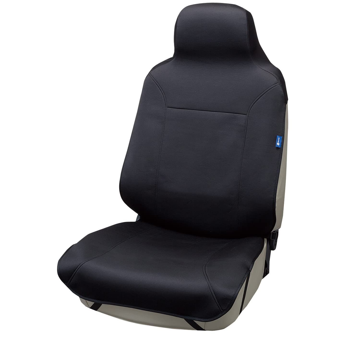 【在庫処分】抗ウイルス ウイルスガードニット 前席1枚 シートカバー ブラック ボンフォーム(BONFORM) 4016-10BK