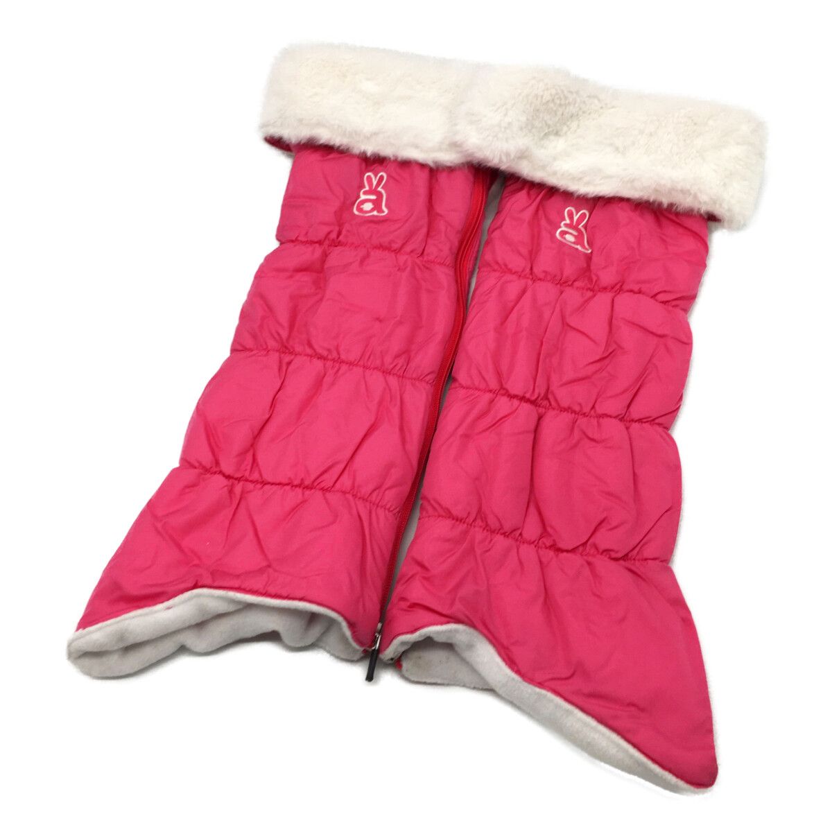 レディース アルチビオ archivio レッグウォーマー ピンク 内側フリース 履き口ファー 定番