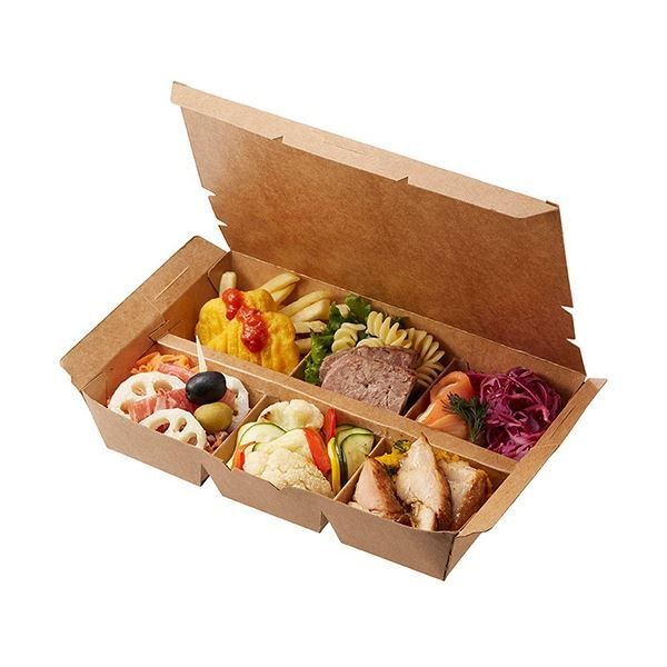  まとめ HEIKO 弁当容器 エコランチボックス 6仕切 使い捨て弁当箱 紙バック 弁当箱 水筒