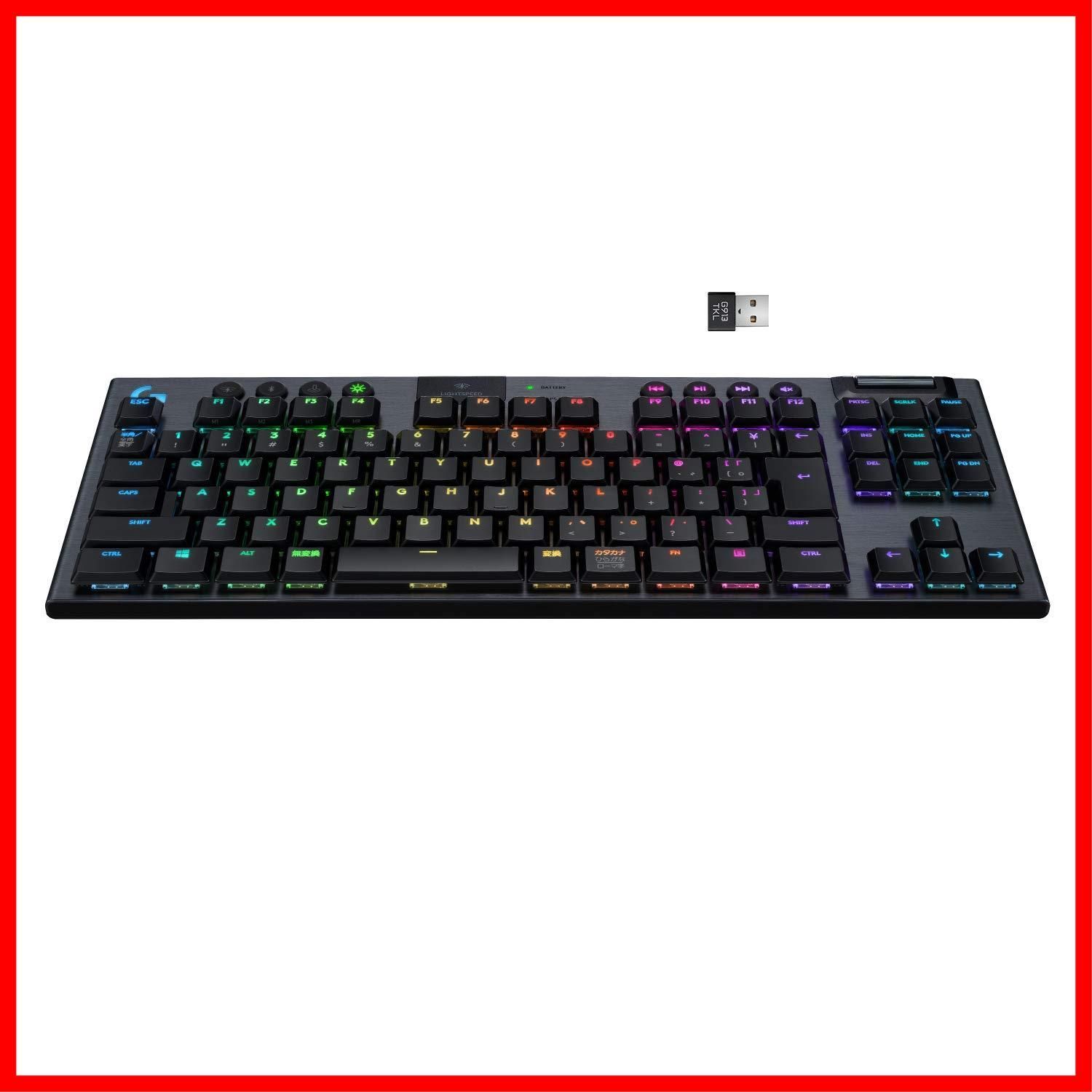 商品 テンキーレス ワイヤレス ゲーミングキーボード G913 TKL 薄型 G GLスイッチ リニア 静音 G 日本語配列 LIGHTSPEED 無線 ロジクール Bluetooth 接続対応 LIGHTSYNC Logicool RGB G913-T
