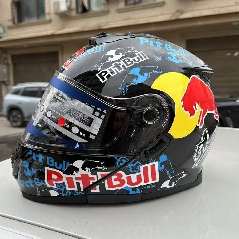 pitbullシステムヘルメット フルフェイス 艶ありブラックM〜XXL新品