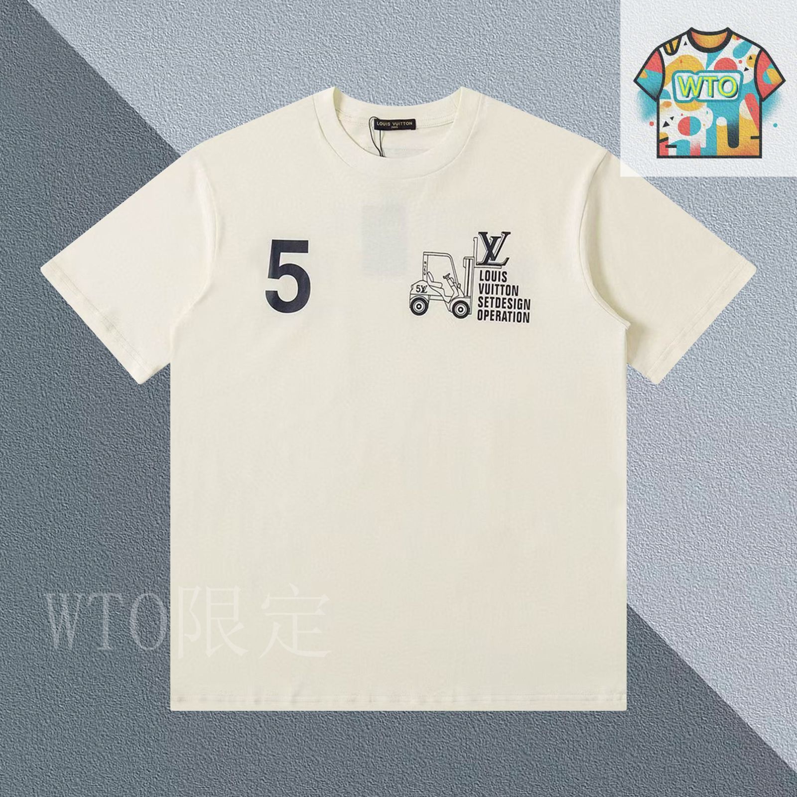今日特価】Louis Vuitton 21Fw 上海ショー VIP 限定 T シャツ-1
