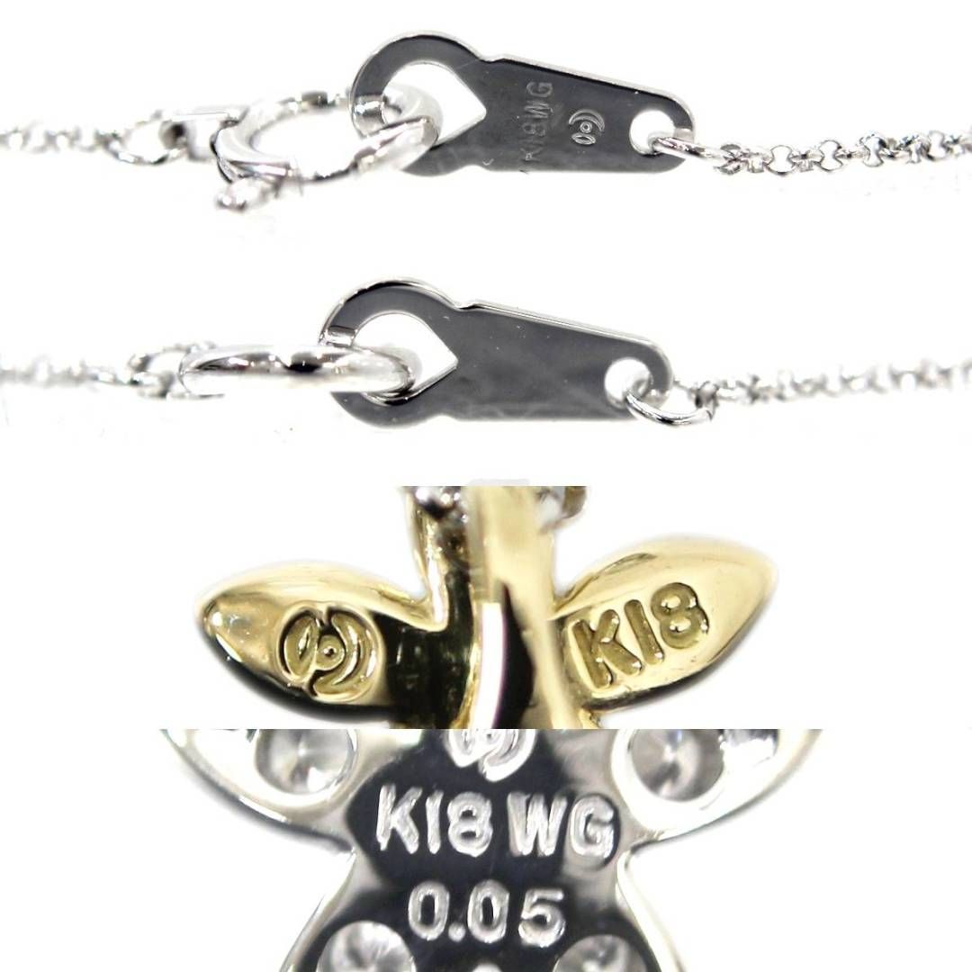 TASAKI K18WG/YG パール ネックレス 田崎真珠 パール6mm ダイヤ
