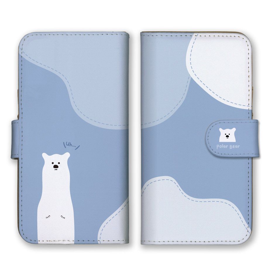 シロクマ品 かんたんスマホ3 A205KC ケース 手帳型 簡単スマホ3 スマホケース 携帯