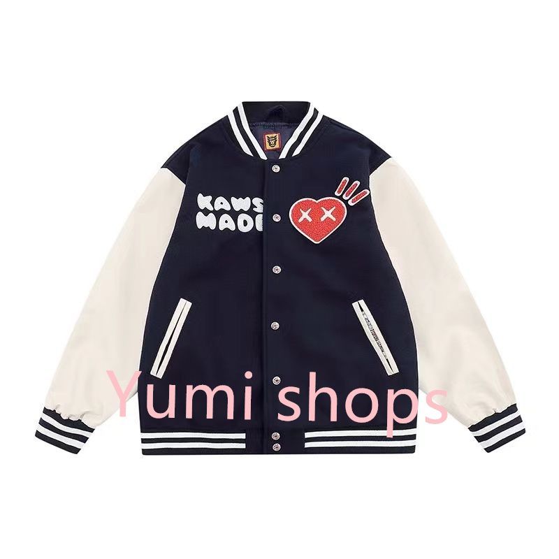 KAWS x HUMAN MADE VARSITY JACKET #1 Mサイズ Human Made Kaws Varsity Jacket - Jacket Makers