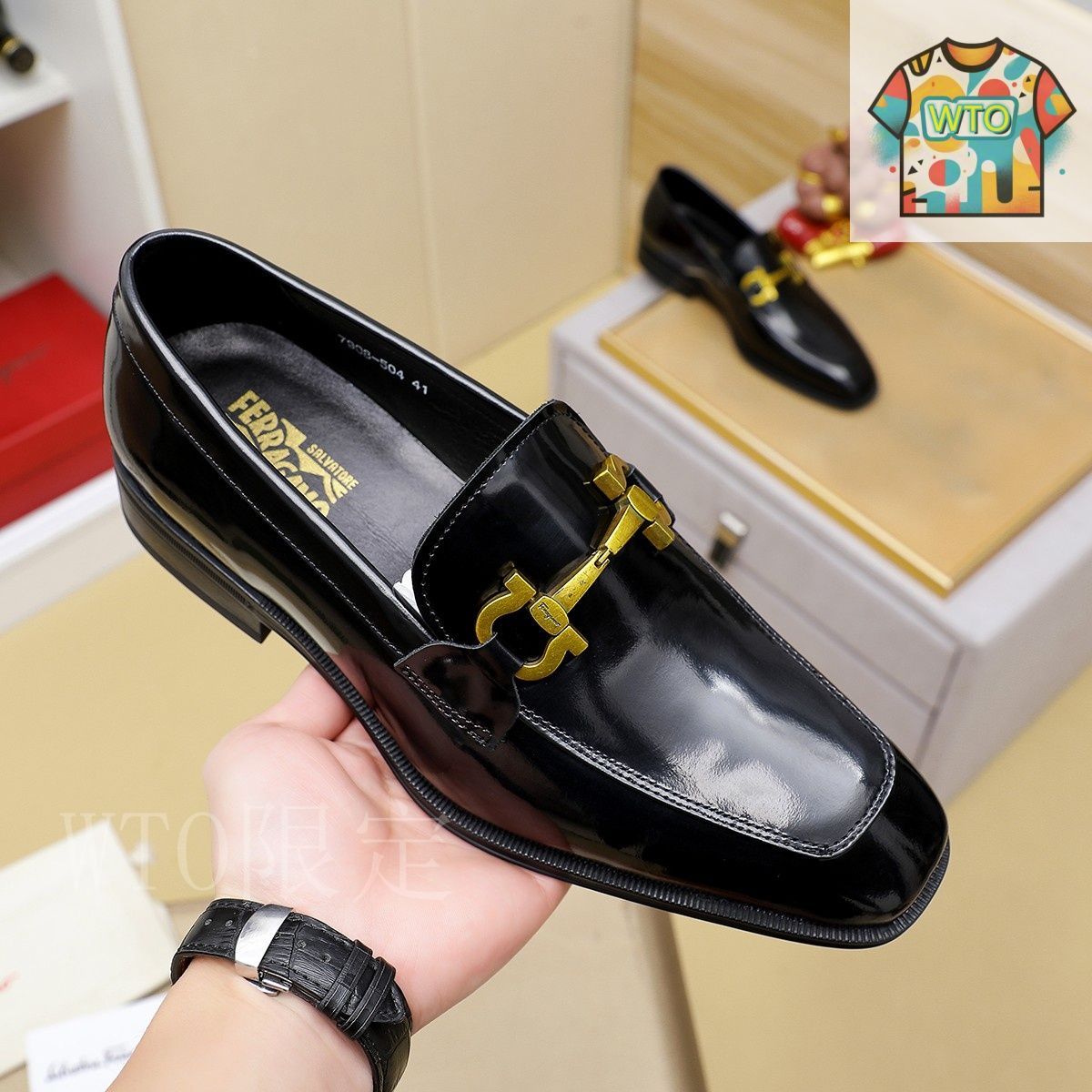 Ferragamo フェラガモ メンズ ビジネス シューズ23-HJ15 - メルカリ