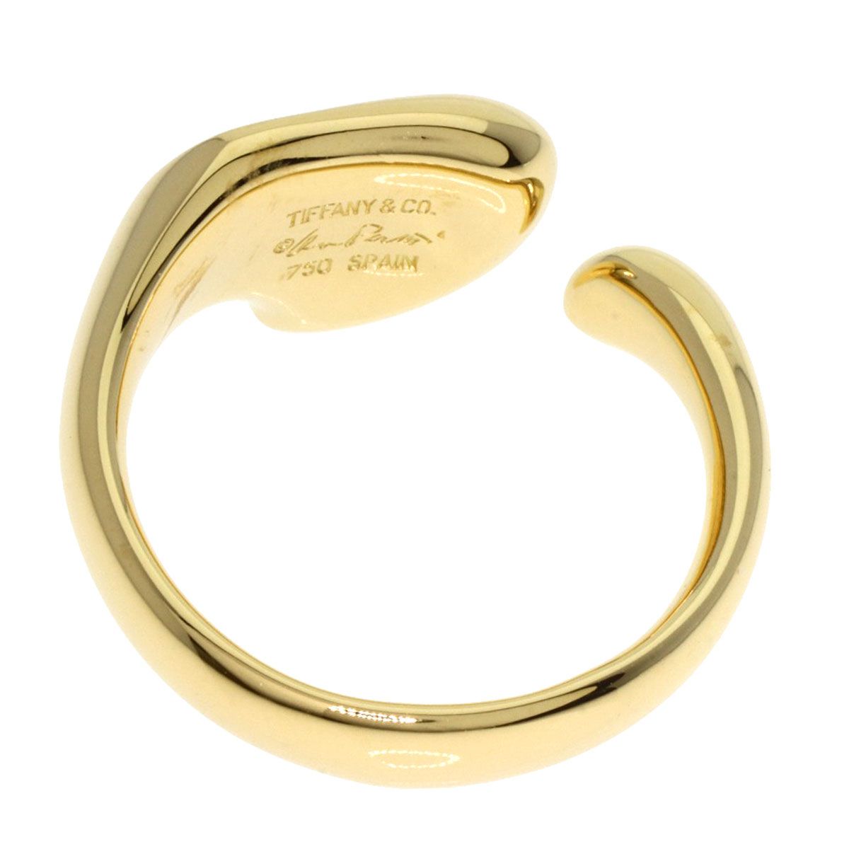 中古/ TIFFANY&Co. ティファニー K18YG ピアス Tワイヤー フープ