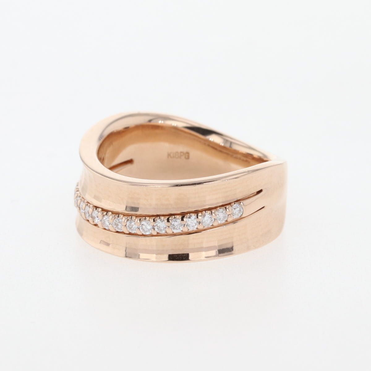 メレダイヤ デザインリング PG ピンクゴールド 指輪 リング 11.5号 K18 PG ダイヤモンド レディース