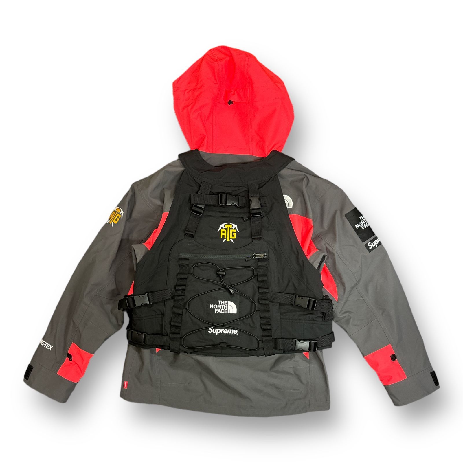 国内正規 美品 Supreme × THE NORTH FACE 20SS RTG Jacket Vest ゴアテックス マウンテンジャケット ベスト  シュプリーム ノースフェイス コラボ NP61903I ロケットレッド M 66011A