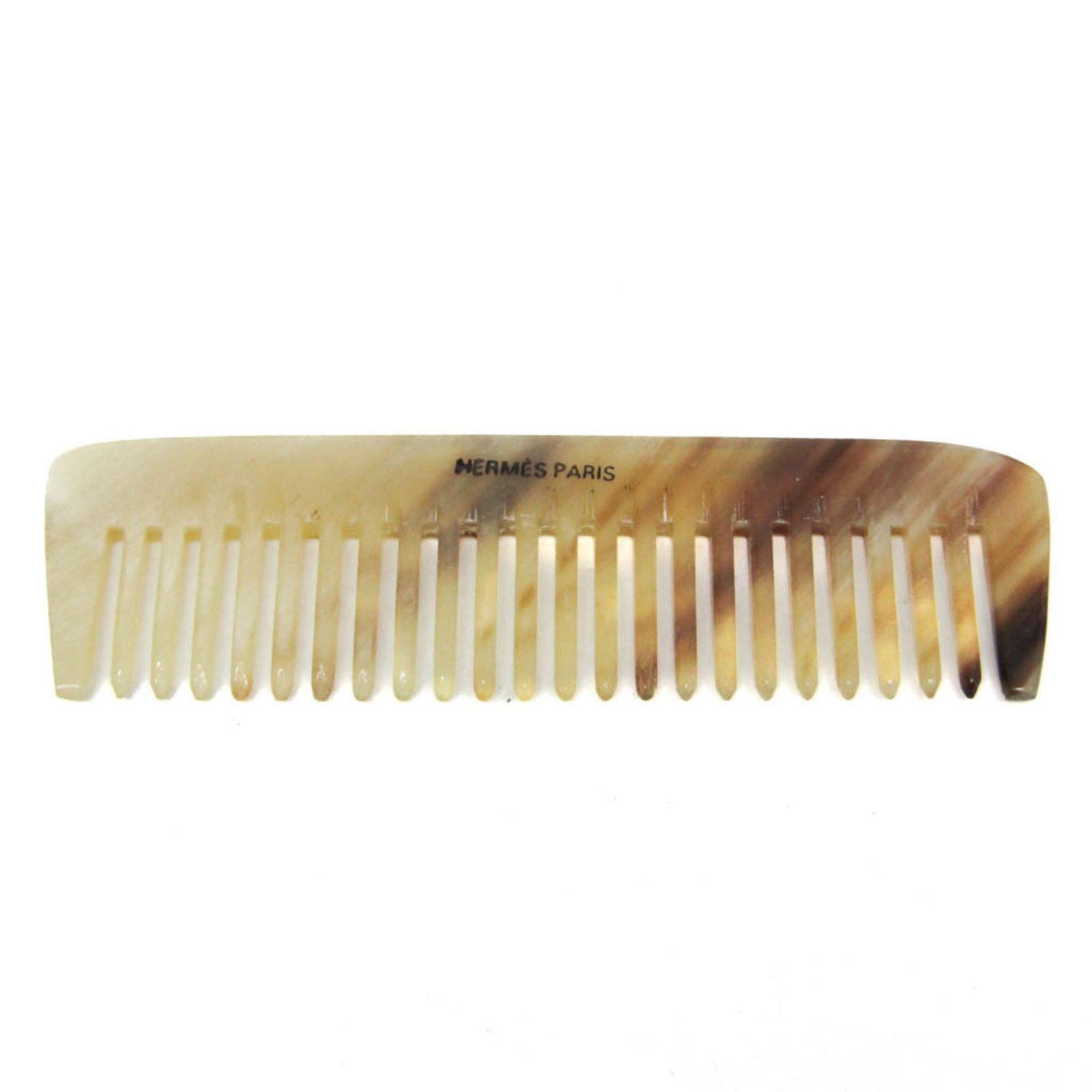 エルメス Hermes バッファローホーン レザー その他 ベージュ イエロー エテュイペーニュアヴェックペーニュ ケース付きコーム