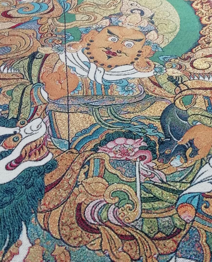 大阪本物チベット密教タンカ　（大サイズ）全体95cm×55cm 絵画