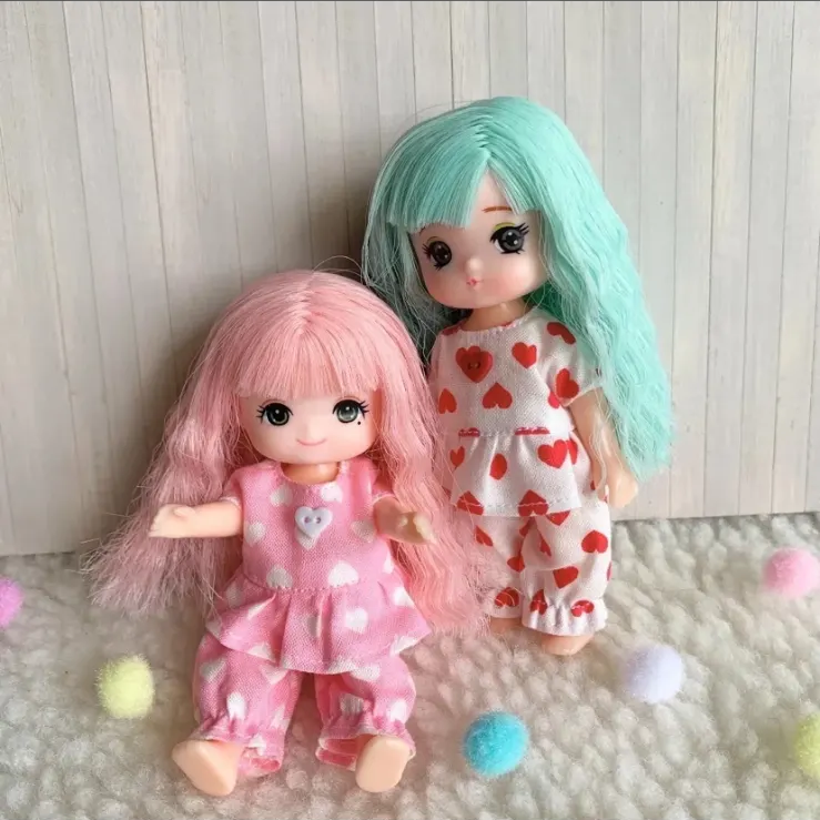 リカちゃん　ミキちゃんマキちゃん　服　2着セット　ハート柄　パジャマ上下セット　ミキマキちゃん