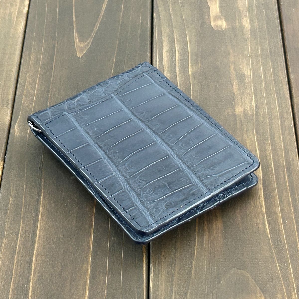  クロコダイル 無双 マネークリップ ブルーグレー マネークリップ 小物