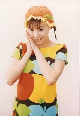 中古】生写真(ハロプロ) 松浦亜弥/膝上・衣装カラフル黄色水色・両手