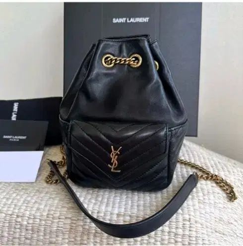 Saint Laurent サンローラン 兆 ミニ バケットバッグ ブラック