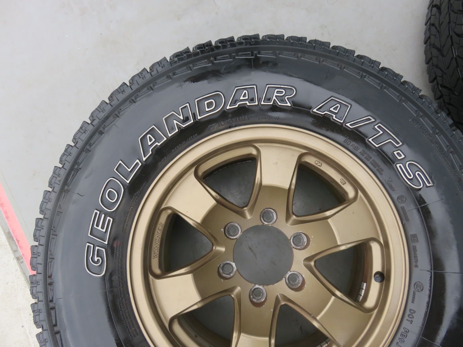 SFC2175 パジェロから取外し WEDS WINSNER 16インチ 16×7.5JJ 0 6穴 PCD139.7 ホイールタイヤ 235 85R16 パジェロ
