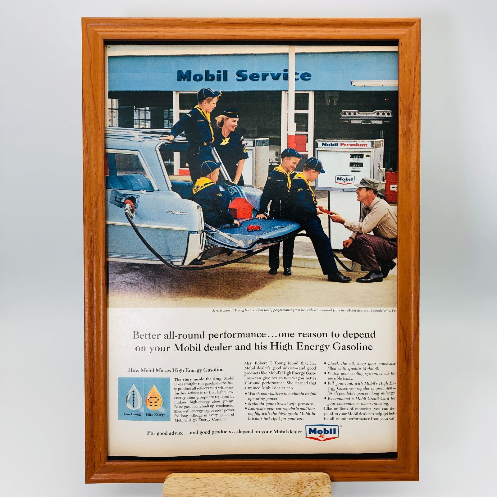 貴重な当時物 ビンテージ 広告 フレーム付 『 モービル石油Mobil 』 1960年代 オリジナル アメリカ 輸入雑貨 ヴィンテージ 海外雑誌  アドバタイジング レトロ ( AZ1261 ) - メルカリ