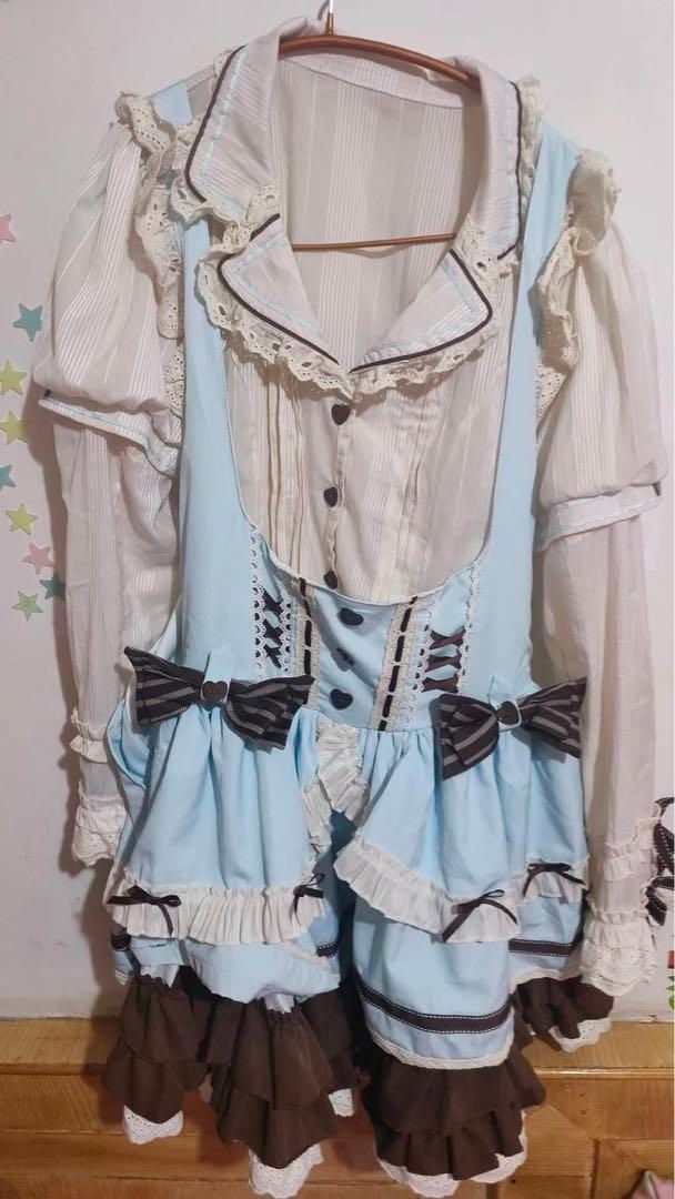 新品未使用ANGELIC PRETTYの可愛い水色 ロリータドレス 新品未使用