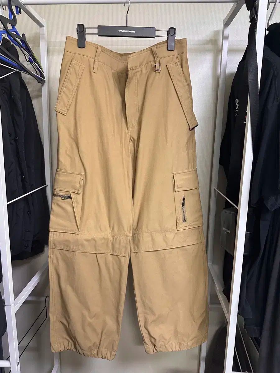 48 22FW WOOYOUNGMI ウーヨンミ ワイド カーゴ パンツ ベージュ