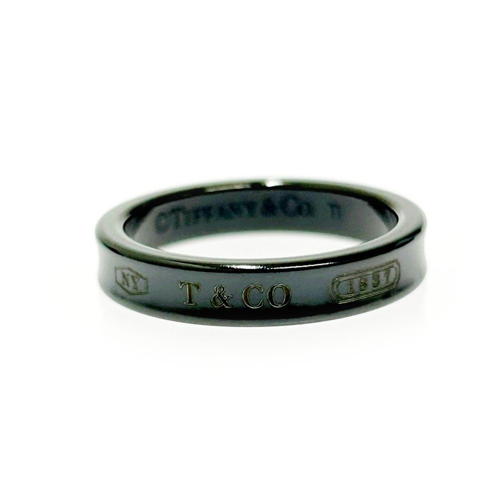 き TIFFANY-Co. ティファニー チタン 1837 ナロー リング 2.5g ブラック Ti刻印 494971 リング 指輪