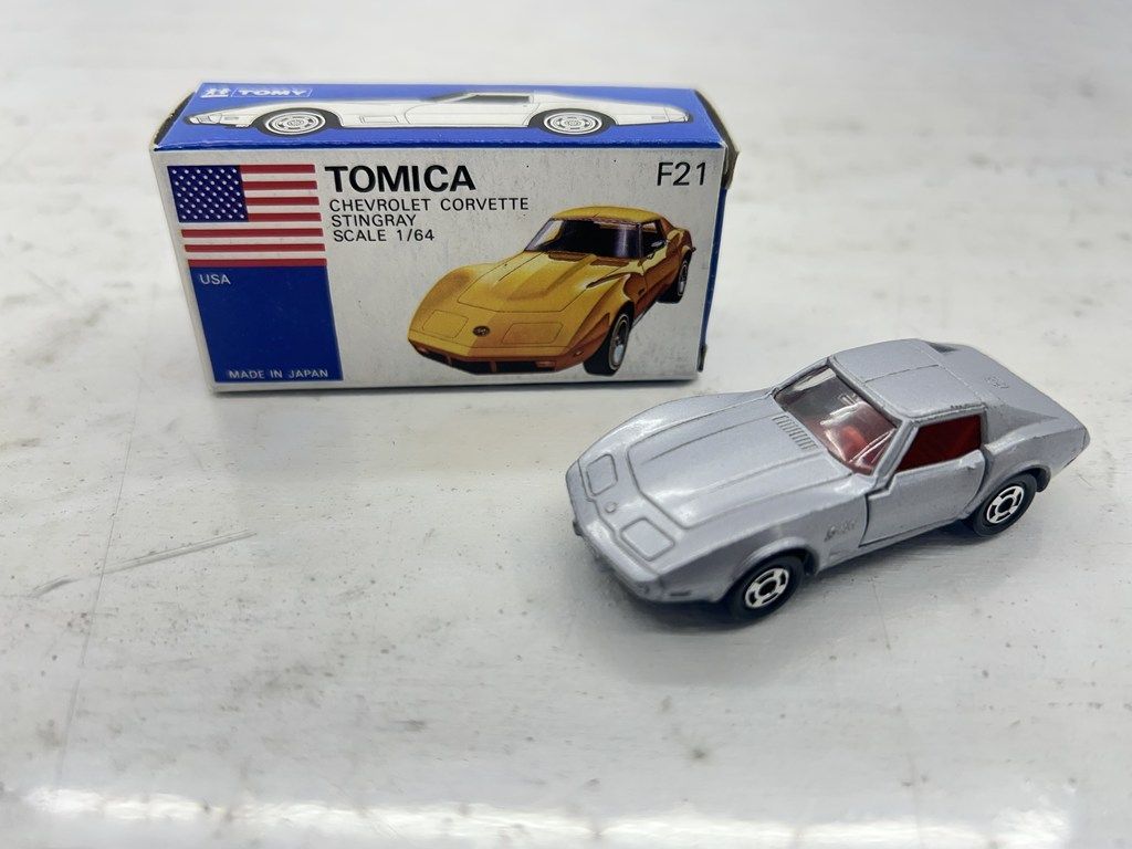 盛岡45-0013】青箱 日本製 トミカ外国車シリーズ F21 シボレー