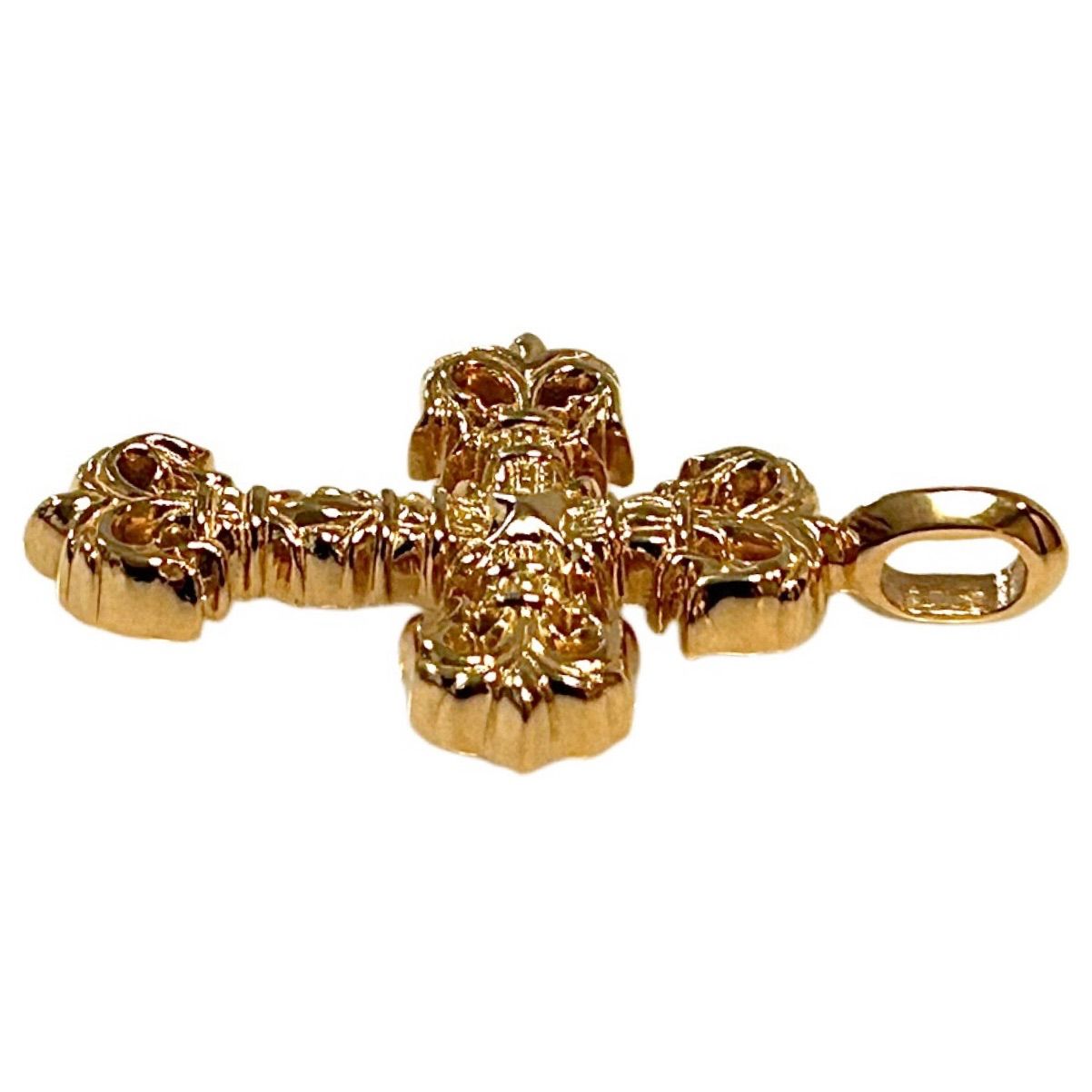 【新品未使用】CHROME HEARTS クロムハーツ 22k CHARM FILIGREE CROSS TINY GLD タイニー フィリグリークロス ネックレス トップ チャーム 8.2g 保証書無修正 プレゼント