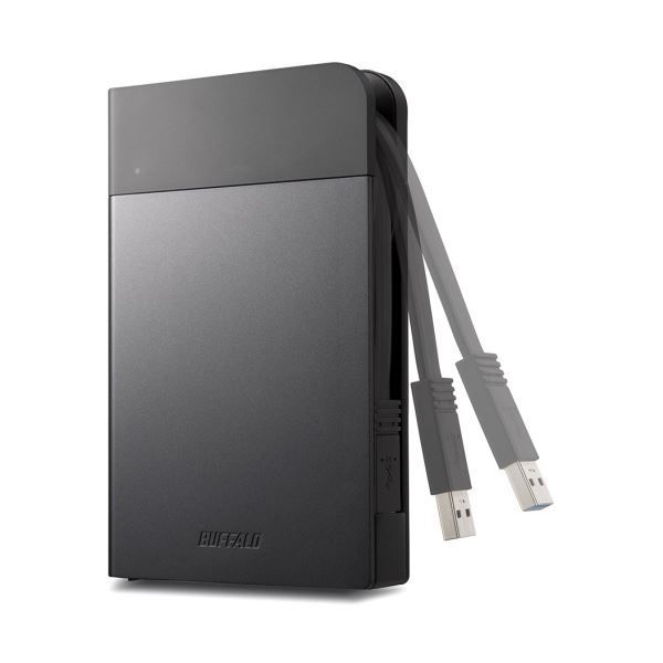 バッファロー MiniStationICカード対応MILスペック耐衝撃ポータブルHDD 2TB ブラック HD-PZN2.0U3-B 1台