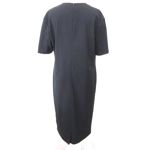 セオリーリュクス theory luxe 24SS Sycamore 2 Shina ワンピース ロング 半袖 ストレッチ 40 紺 ネイビー