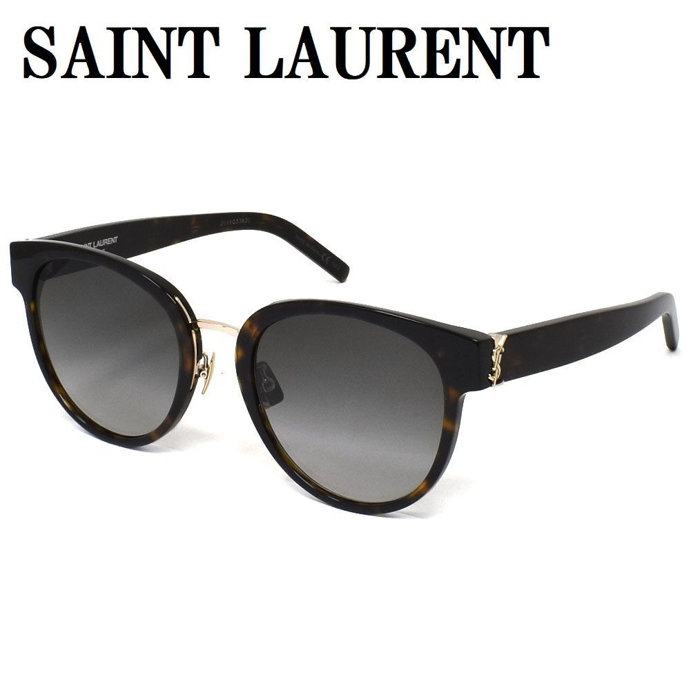 国内正規品 サンローラン SAINT LAURENT SL M38K 003 サングラス アジアンフィット アイウェア メガネ 眼鏡 UVカット  紫外線カット メンズ レディース グレー ハバナ