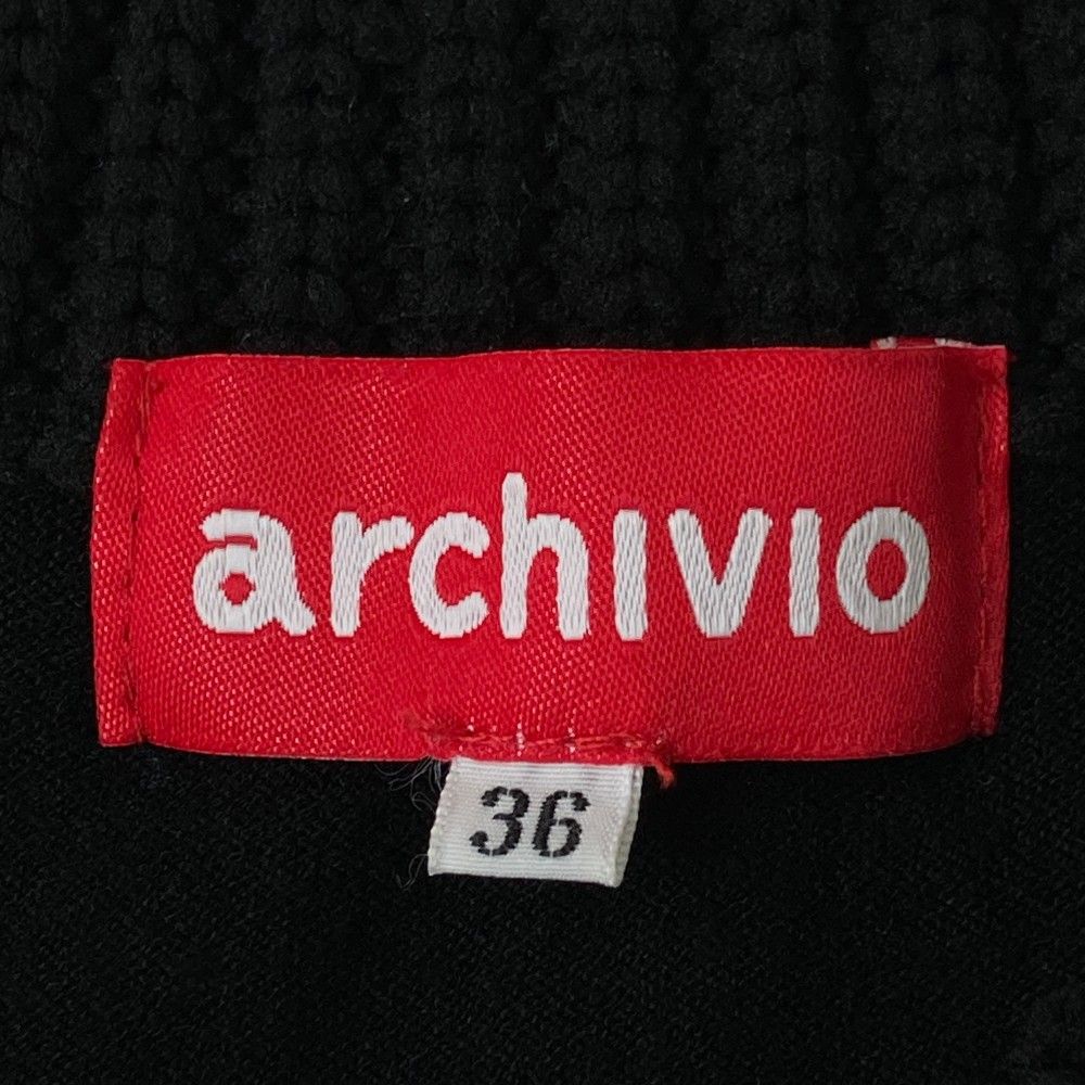 サイズ：36 ARCHIVIO アルチビオ モックネック 切替 ニットセーター