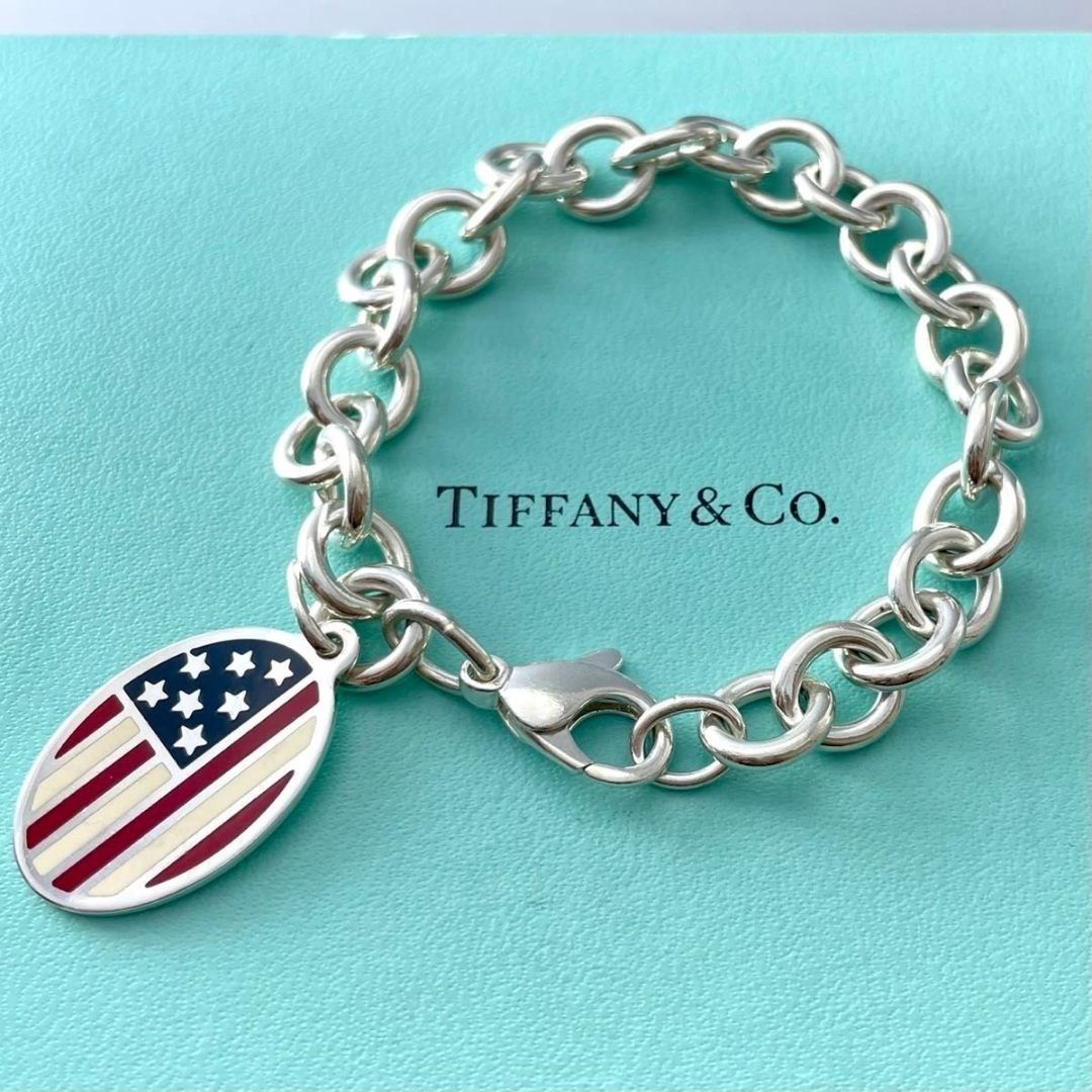 ティファニー 星条旗 アメリカ 国旗 ブレスレット シルバー 925 Q30fe