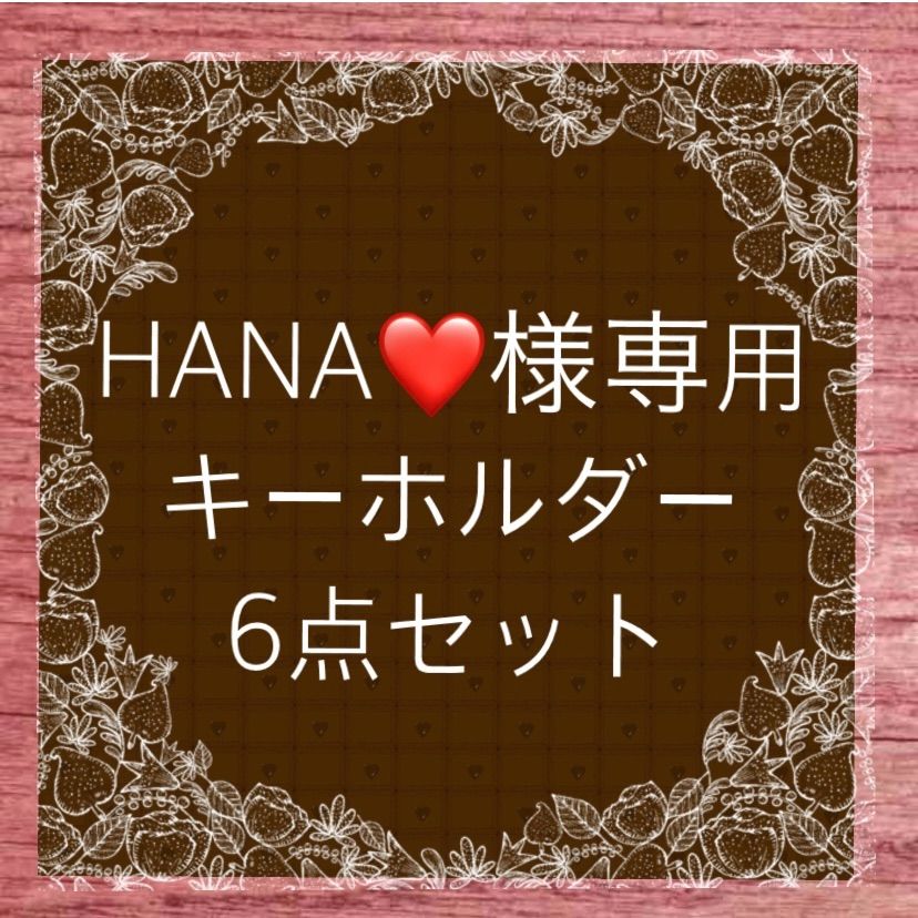 HANA♥様 キーホルダー6点セットฅ^•ω•^ฅ - メルカリ