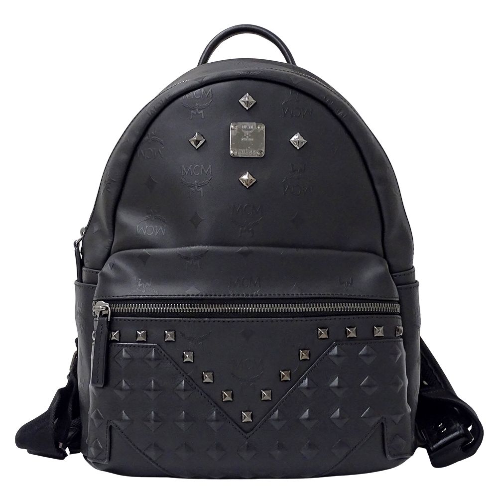 MCM エム シー エム バッグ レディース メンズ ブランド リュック バックパック ヴィセトス ブラック スタッズ 黒 おしゃれ