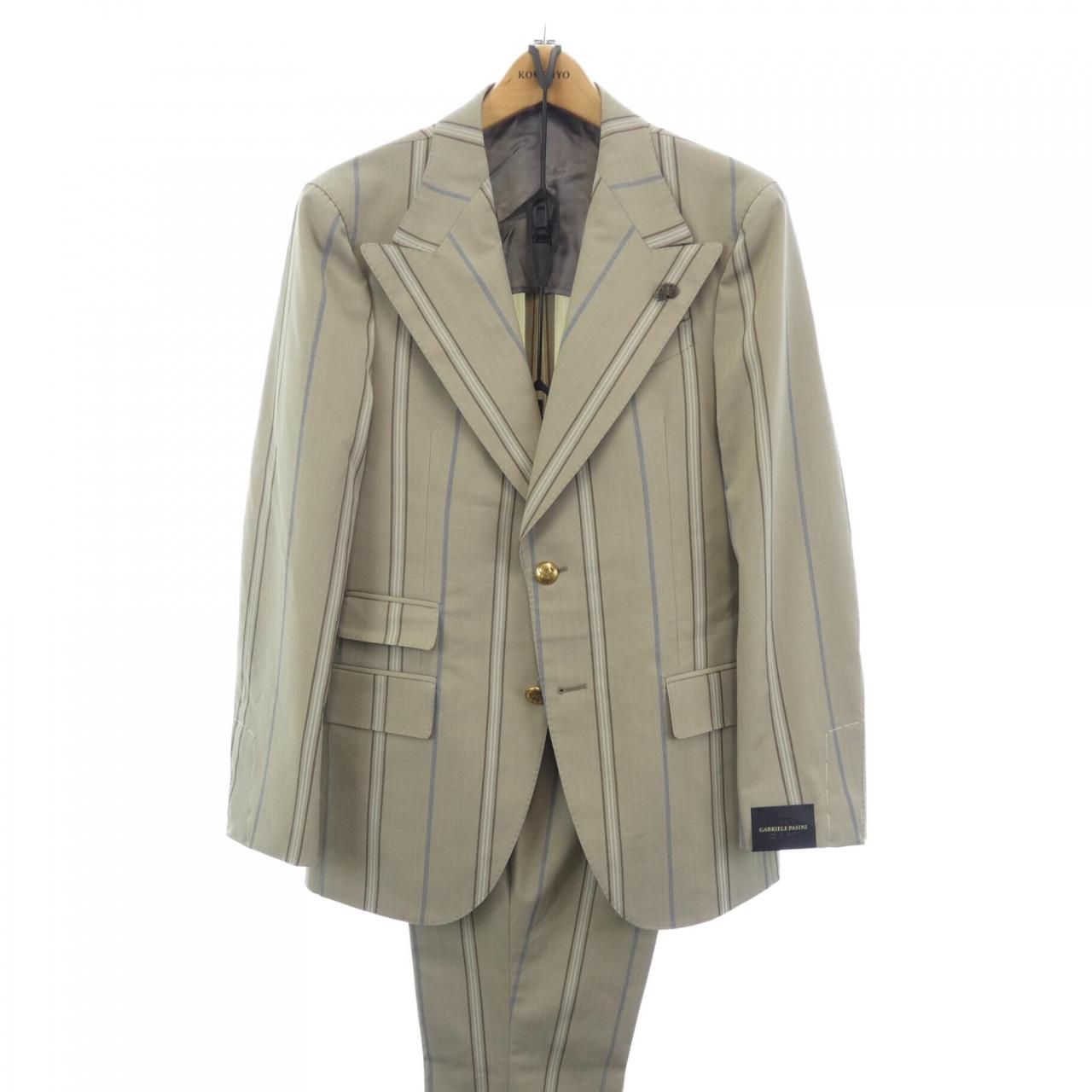 ガブリエレパジーニ　キャメル　ヘリンボーン　スーツ　　50サイズ ガブリエレパジーニ キャメル ヘリンボーン スーツ 50サイズ