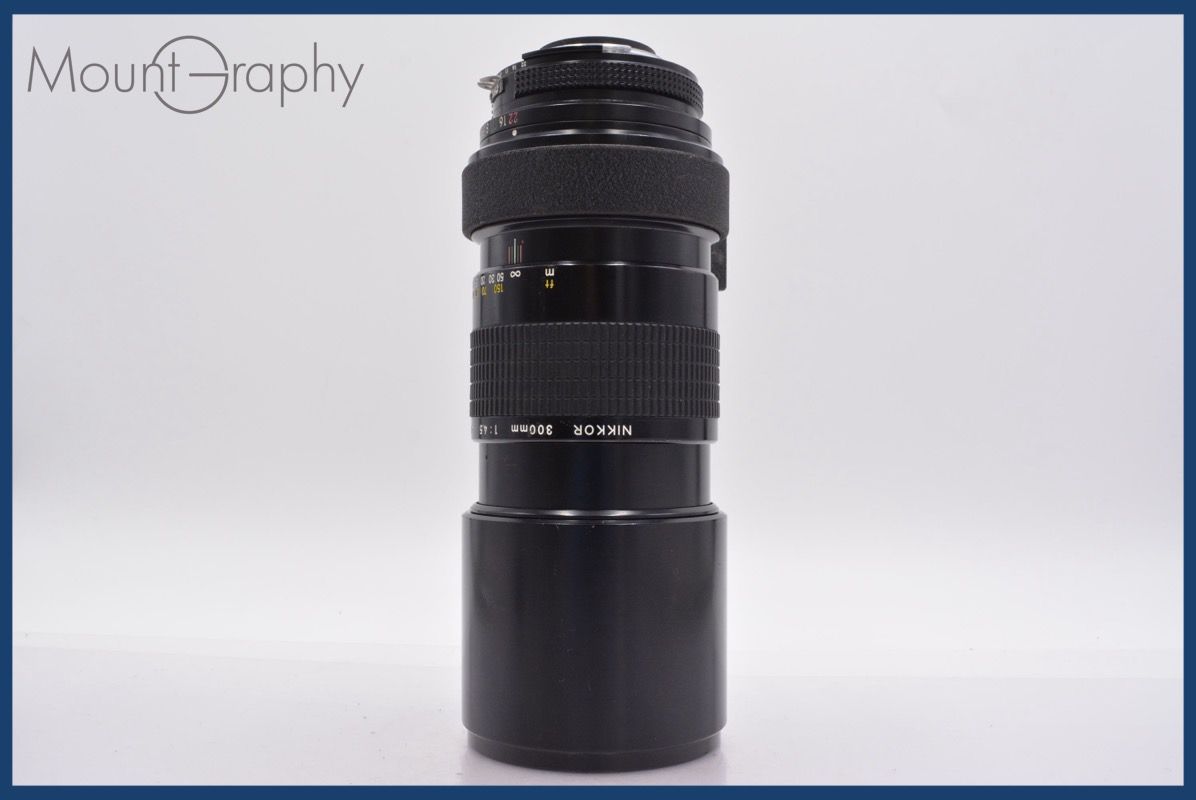  上 ニコン Nikon NIKKOR 300 mm F 4.5 Ai 前後キャップ-レンズフィルター付 同梱可 mj 4921 その他 カメラ
