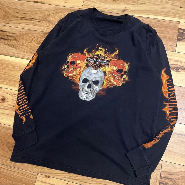 ハーレーダビッドソン　ロンt Harley-Davidson 長袖Tシャツ XXL ハーレー ロンt ロンT（HARLEY