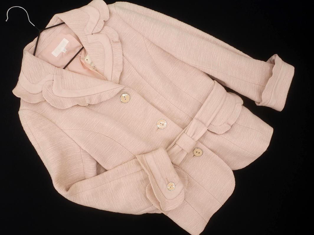 値下げトゥービーシック　40 美品　ジャケット 新品 TO BE CHIC トゥービーシック ベルト付き リボン