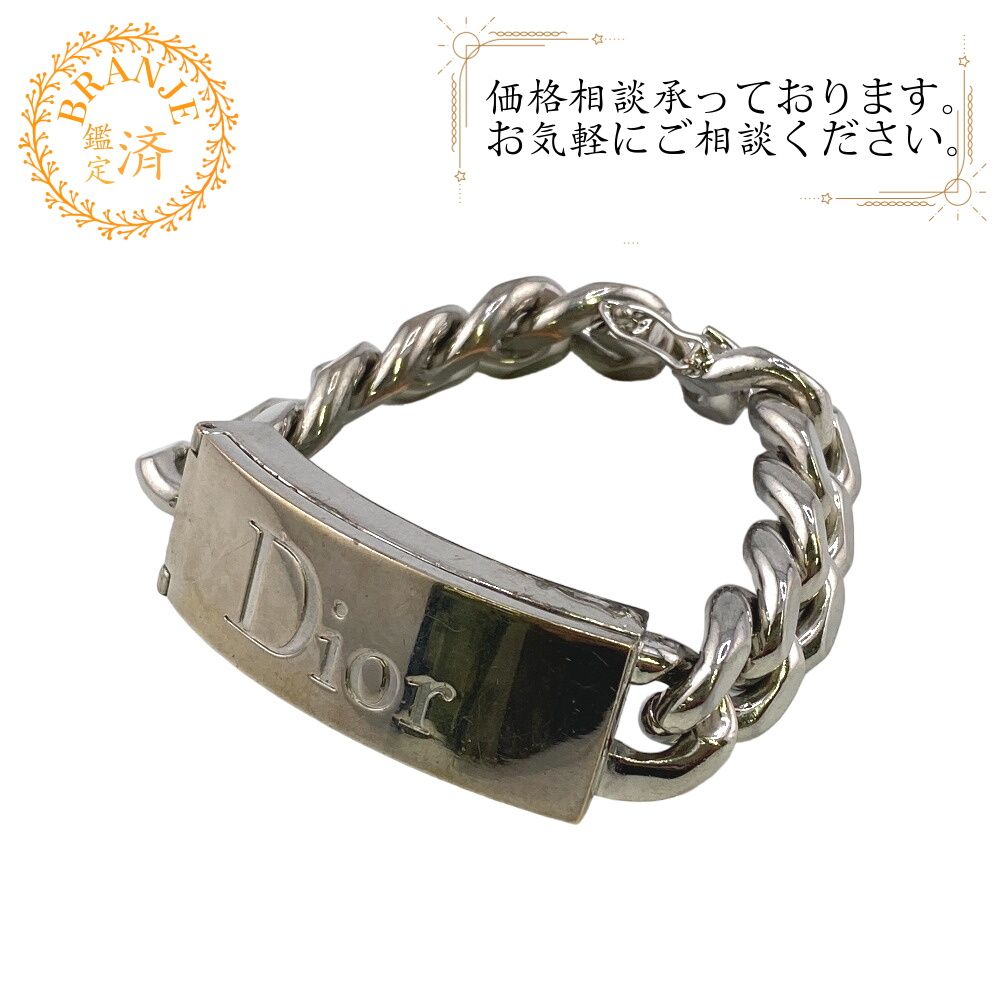 Christian Dior/クリスチャンディオール Diorロゴ チェーン GP ブレスレット シルバー ユニセックス ブランド