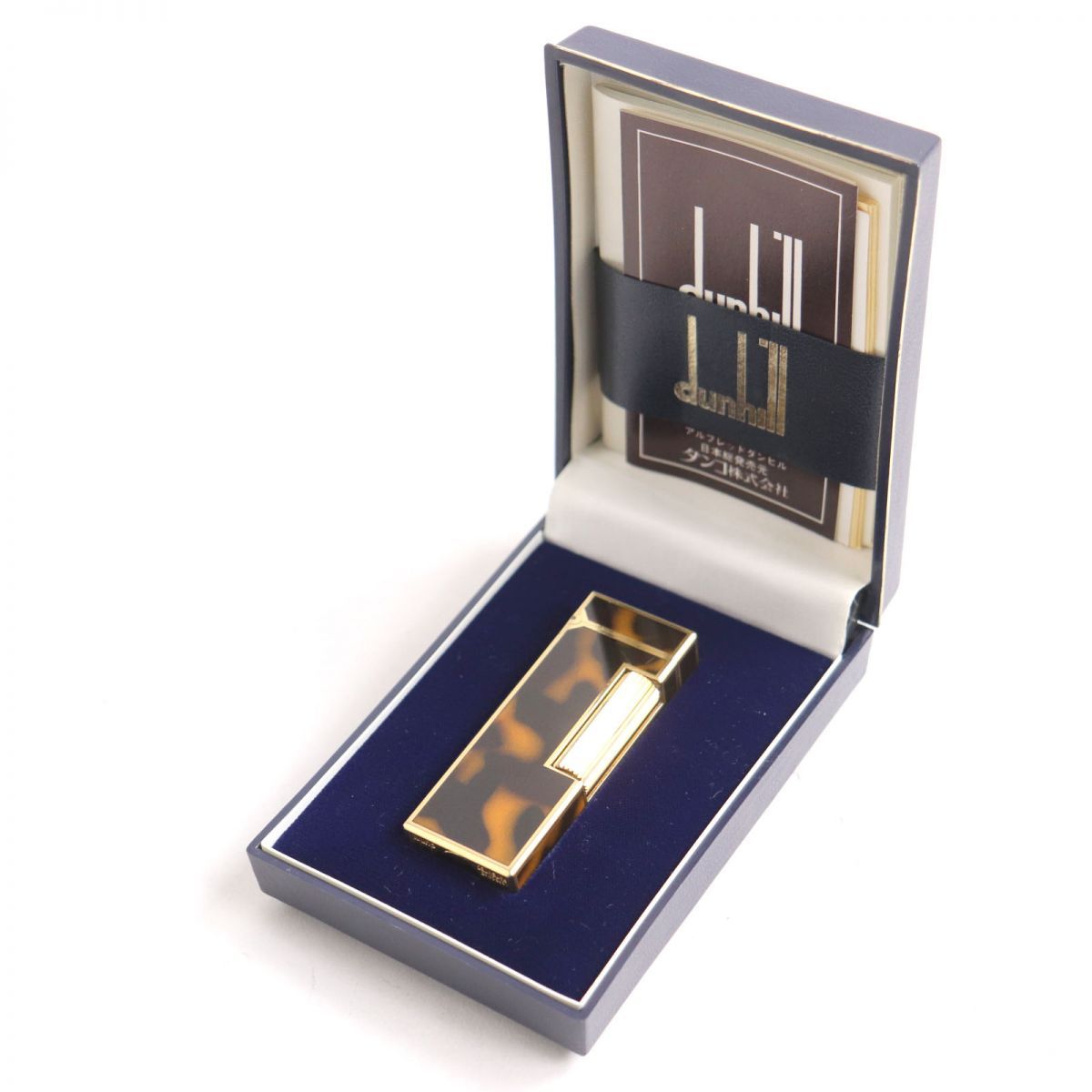 良品◇dunhill ダンヒル ラッカー マーブル柄 ローラー式 ガスライター 
